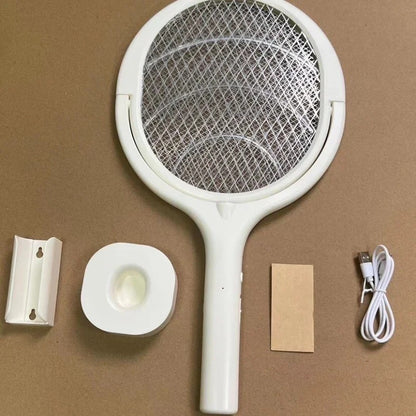 5 In 1 Fast Charging Racket Kill Fly Bug Safety Insulated Battery Powered Lamp ABS Adjustable Electric Mosquito Swatter