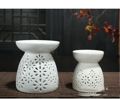 Handmade Hollow Ceramic Aromatherapy Essential Oil Lamp