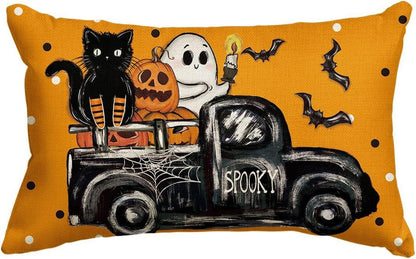 Halloween Cartoon Pattern Printed Pillowcase Home Festival Decoration