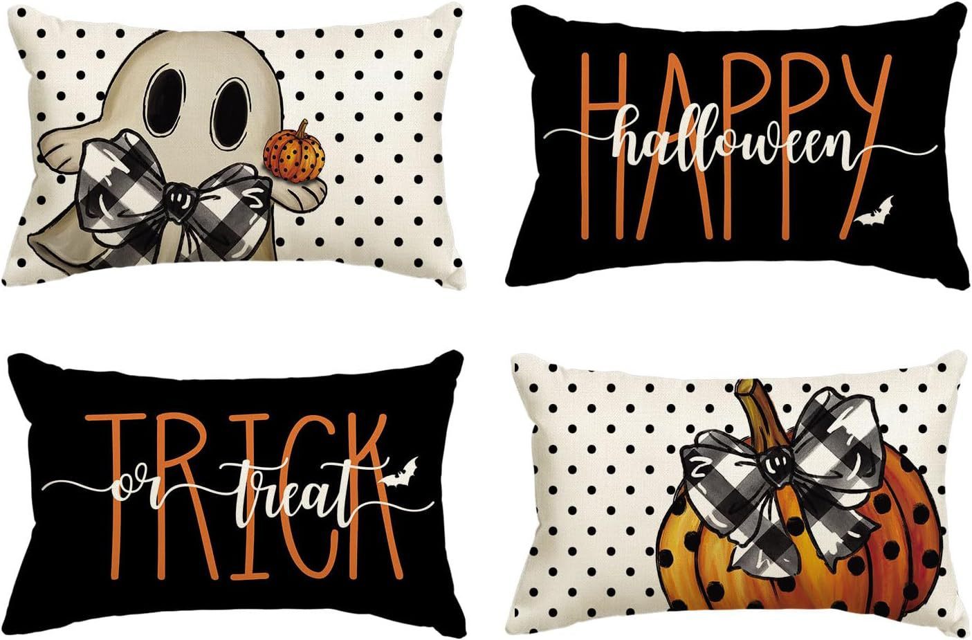 Halloween Cartoon Pattern Printed Pillowcase Home Festival Decoration