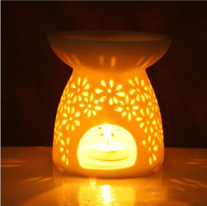 Handmade Hollow Ceramic Aromatherapy Essential Oil Lamp