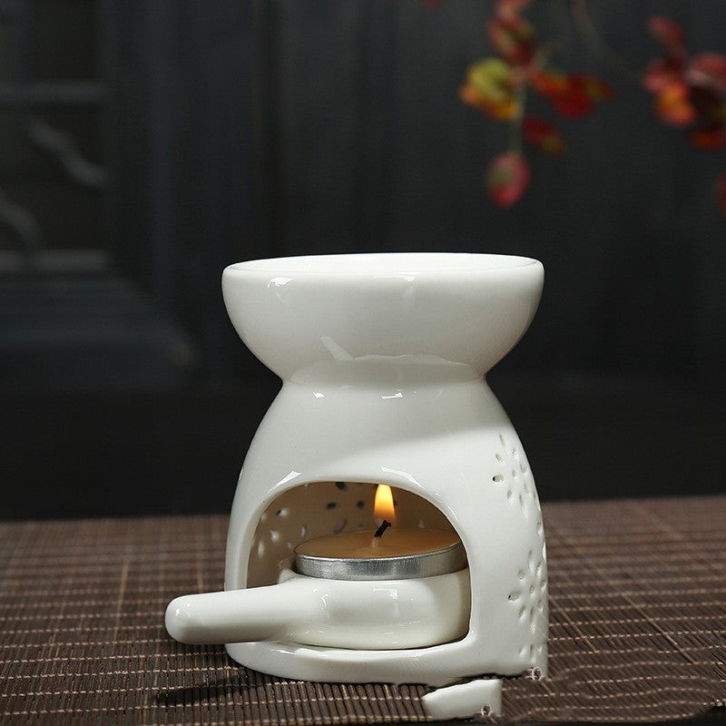 Handmade Hollow Ceramic Aromatherapy Essential Oil Lamp