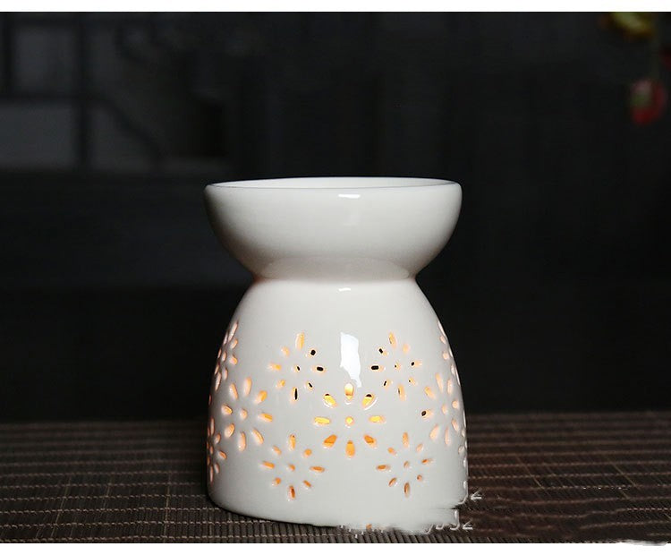 Handmade Hollow Ceramic Aromatherapy Essential Oil Lamp