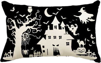 Halloween Cartoon Pattern Printed Pillowcase Home Festival Decoration