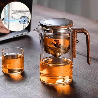 One Click Magnetic Teapot Separation Filtration Glass