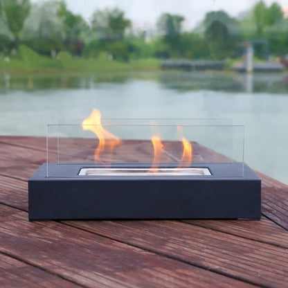 Rectangular Desktop Alcohol Fireplace Outdoor Portable Real Fire Fireplace Lamp Heater Modern Decorative Atmosphere Lamp