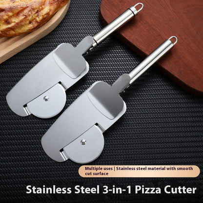 Stainless Steel Three-in-one Roller Pizza Cutter Kitchen Gadgets